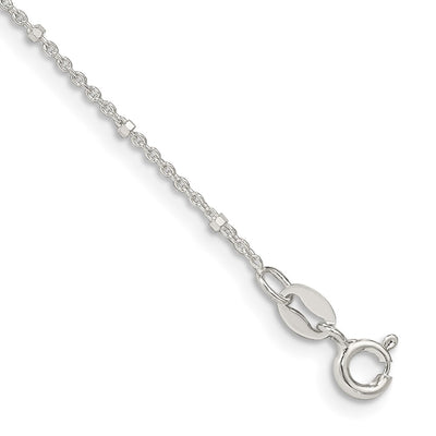 Sterling Silver Rolo with Beads Chain