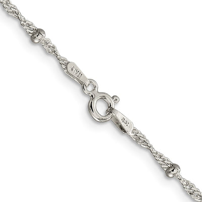 Sterling Silver Singapore w/ Beads Chain