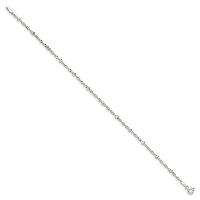Sterling Silver Singapore w/ Beads Chain