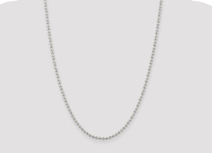 Sterling Silver Fancy Beaded Chain (Style QFC166-24)