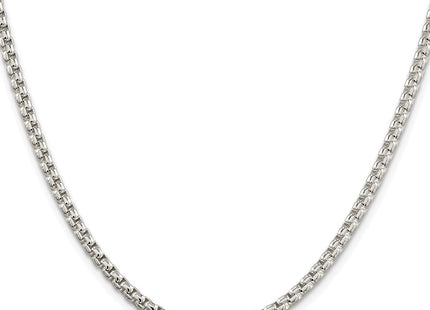 Sterling silver box link chain, alternate view