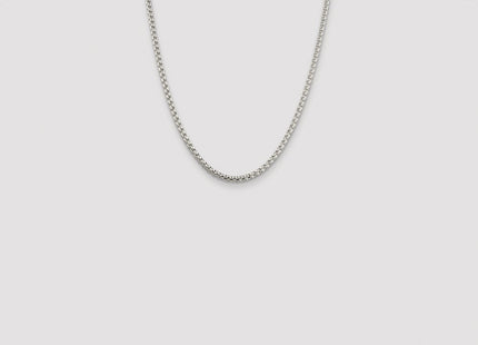 Sterling silver box link chain, additional view