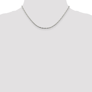 Sterling Silver Fancy Beaded Chain (Style QFC195-16)