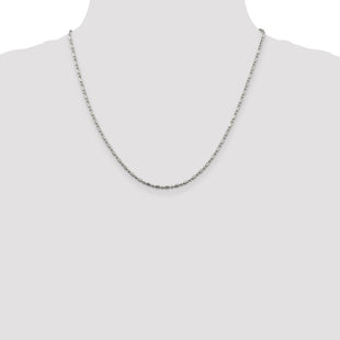 Sterling Silver Fancy Beaded Chain (Style QFC195-20)