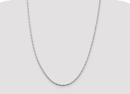 Sterling Silver Fancy Beaded Chain (Style QFC195-24)