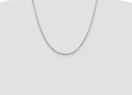 Sterling Silver Flat Link Cable Chain (Style QFC196-20)