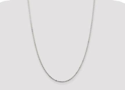 Sterling Silver Flat Link Cable Chain (Style QFC196-24)