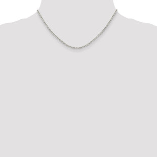 Sterling Silver Flat Link Cable Chain (Style QFC197-16)