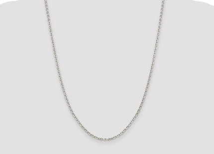Sterling Silver Flat Link Cable Chain (Style QFC197-24)