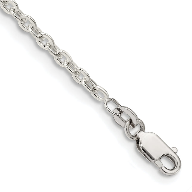 Sterling Silver Flat Link Cable Bracelet