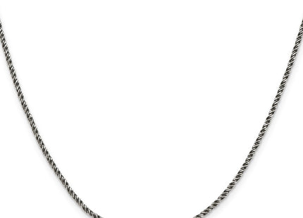 Sterling silver wheat link chain, alternate view