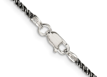 Sterling silver wheat link chain, another view