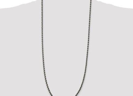 Sterling silver rope link chain, further view