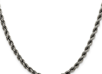 Sterling silver rope link chain, alternate view