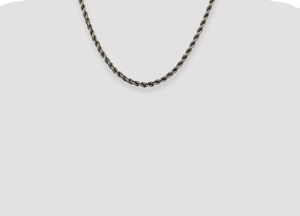 Sterling silver rope link chain, further view