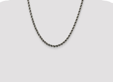 Sterling silver rope link chain, additional view