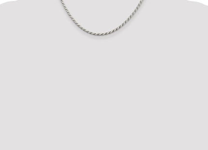 Sterling Silver Flat Rope Chain (Style QFC203-16)