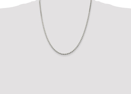 Sterling Silver Flat Rope Chain (Style QFC203-22)