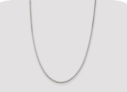Sterling Silver Flat Rope Chain (Style QFC203-24)