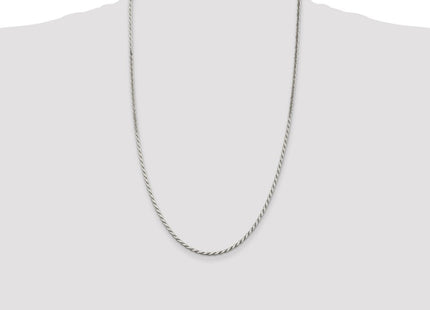 Sterling Silver Flat Rope Chain (Style QFC203-26)