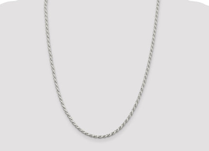 Sterling Silver Flat Rope Chain (Style QFC204-24)