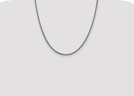 Sterling Silver Antiqued Solid Square Spiga Chain (Style QFC206-20)