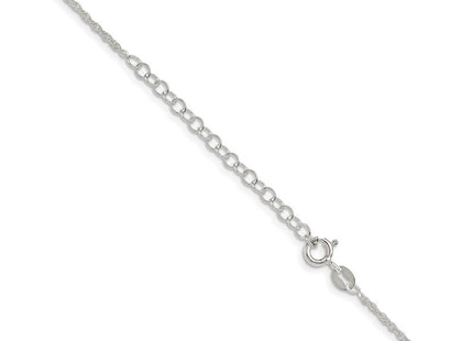 Sterling Silver Loose Rope Chain w/2in ext. (Style QFC207E-18)