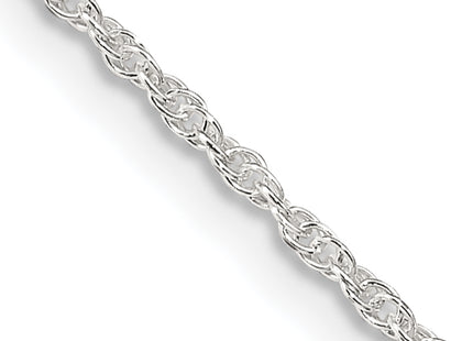 Sterling Silver Loose Rope Chain w/2in ext., 20 x 1.6mm