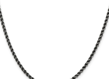 Sterling silver rope link chain, alternate view