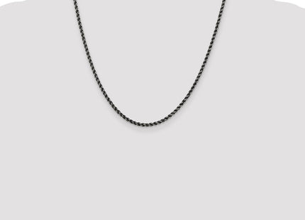 Sterling silver rope link chain, further view