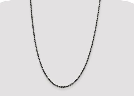 Sterling silver rope link chain, additional view