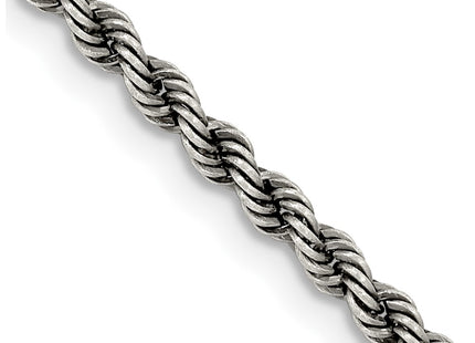 Sterling silver rope link chain