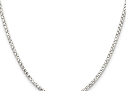 Sterling silver box link chain, alternate view