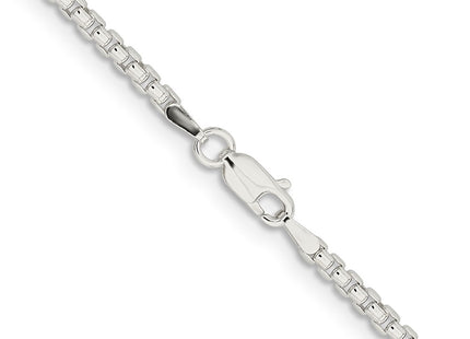 Sterling silver box link chain, another view