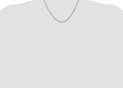 Sterling silver box link chain, further view