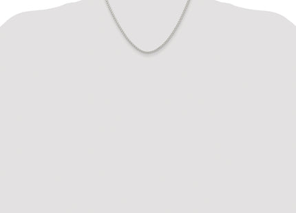 Sterling Silver Rhodium-plated Round Box Chain, 18 x 2.6mm