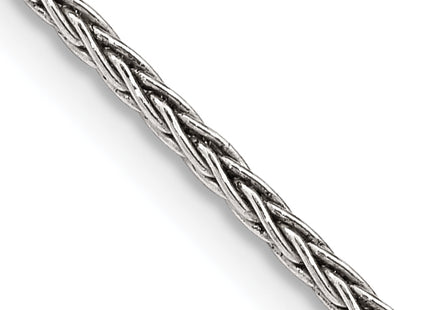 Sterling Silver Antiqued Solid Square Spiga Chain, 18 x 1.6mm