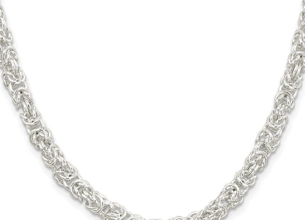 Sterling silver byzantine link chain, another view