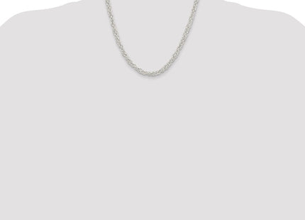 Sterling silver byzantine link chain, additional view