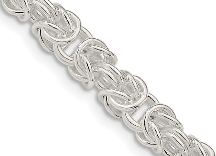 Sterling silver byzantine link chain, alternate view