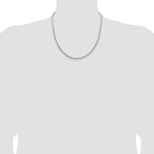 Sterling Silver Flat Rope Chain (Style QFC223-20)