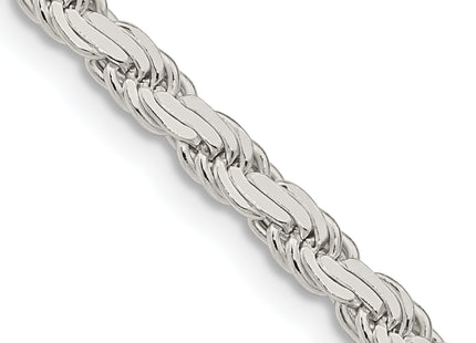 Sterling Silver Flat Rope Chain, 18 x 3.65mm