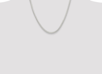 Sterling Silver Polished Round Box Chain