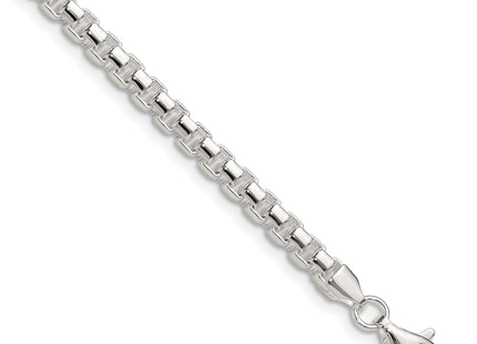 Sterling Silver Polished Round Box Chain