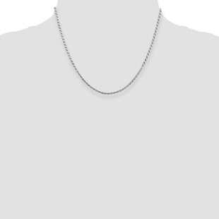 Sterling Silver Flat Rope Chain (Style QFC23-18)