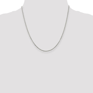 Sterling Silver Flat Rope Chain (Style QFC23-20)