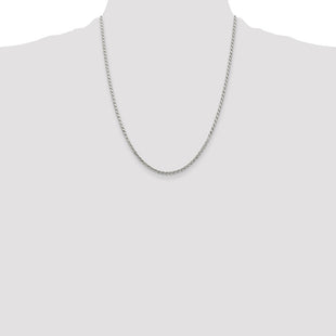 Sterling Silver Flat Rope Chain (Style QFC23-22)