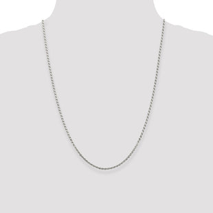 Sterling Silver Flat Rope Chain (Style QFC23-24)