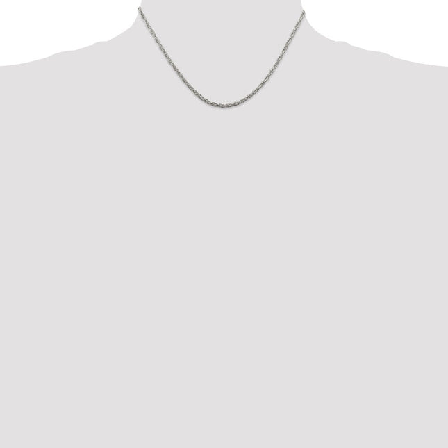 Sterling Silver Loose Rope Chain, 16 x 2.5mm