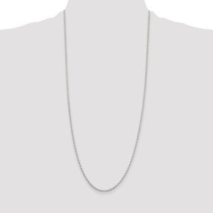 Sterling Silver Oval Fancy Rolo Chain (Style QFC47-30)